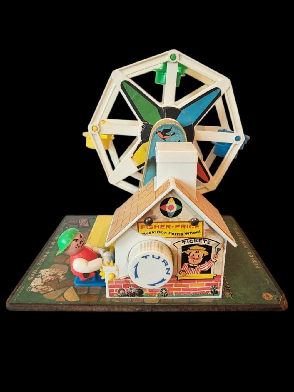 Fisher Price Little People Musical Ferris Wheel 969 Vintage 1966 Original Works